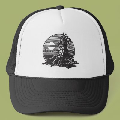 Harvest Scene Mesh Hat Zazzle_hat