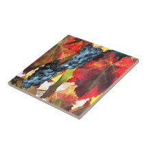Harvest Time Grapes & Leaves Tiles