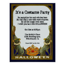 Harvest Vintage Halloween Invitation