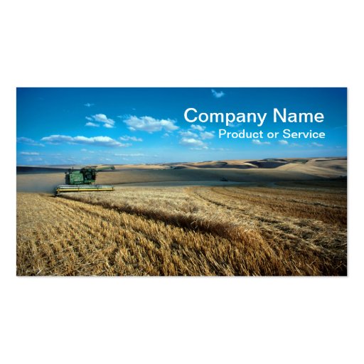 Harvester business card (front side)