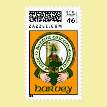 Harvey Clan Motto Postage Stamps stamps
