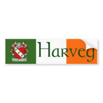 Harvey Coat of Arms Bumper Sticker bumper stickers by irishcountry Harvey Coat of Arms Bumper Sticker bumper stickers