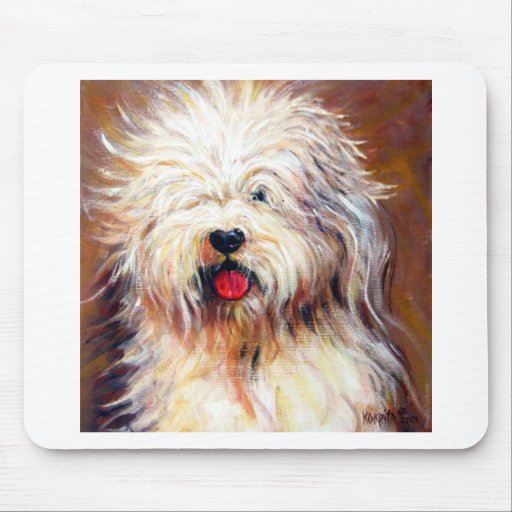 Harvey - perro de ovejas inglés viejo alfombrilla de ratón