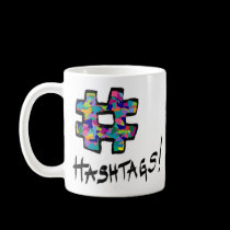 hashtag, hashtag mugs