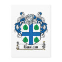 Haslam Family Crest postcards by coatsofarms Haslam Family Crest postcards