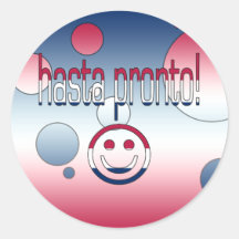 Hasta Pronto! America Flag Colors Pop Art Stickers