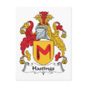 Hastings Family Crest postcards by coatsofarms Hastings Family Crest postcards