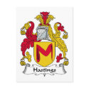 Hastings Family Crest postcards by coatsofarms Hastings Family Crest postcards