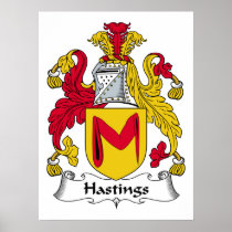 Hastings Family Crest Poster