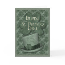 Hat and Shamrock Greeting Cards