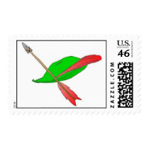 Hat & Arrow Postage Stamps
