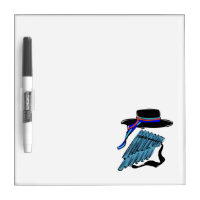hat blue pan flute ribbon music design.png Dry-Erase whiteboards