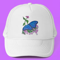 Hat - butterfly blue