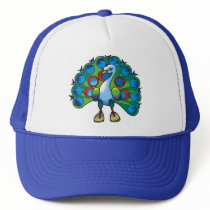 Hat, Cap-peacock peafowl by forbes1954 Hat, Cap-peacock peafowl