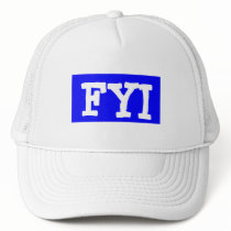 Hat Cap ~ Text Msg FYI For Your Information retro
