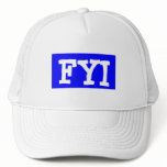 Hat Cap ~ Text Msg FYI For Your Information retro