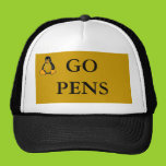 HAT GO PENS BLACK AND GOLD hats