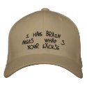 Hat: I have Brain Mets. What's your excuse? embroidered hats by ladybrayton71 Hat: I have Brain Mets. What's your excuse? embroidered hats