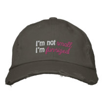 Hat: "I'm not small, I'm fun-sized!" embroidered hats