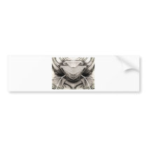 Hat Image in Shades of Grey Bumper Stickers