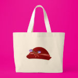 Hat in Red with Purple Flower
