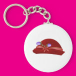 Hat in Red with Purple Flower