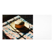 Hat on Bed Photo Greeting Card