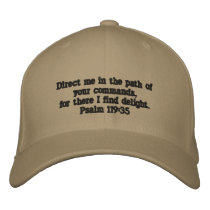 Hat - Psalm 119:35 embroidered hats by BelievingMom Hat - Psalm 119:35 embroidered hats