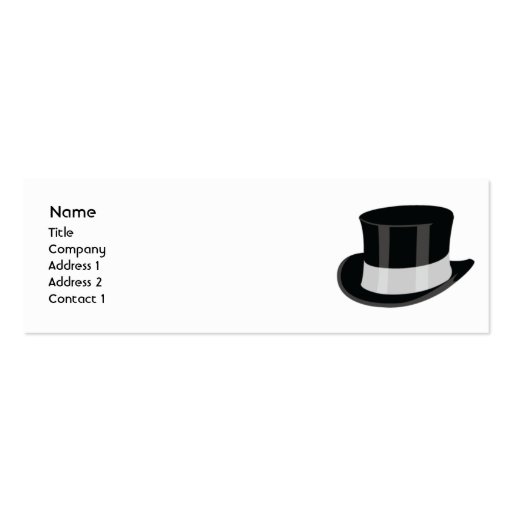 Hat - Skinny Business Card Templates