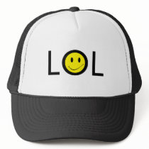 Hat ~ Texting Mod LOL w/ Retro Smiley Face