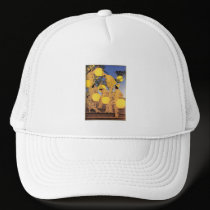 Hat: The Lantern Lighters - Maxfield Parrish by Aquavel Hat: The Lantern Lighters - Maxfield Parrish