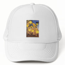 Hat: The Lantern Lighters - Maxfield Parrish by Aquavel Hat: The Lantern Lighters - Maxfield Parrish