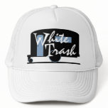 Hat Travel Trailer Drinking Cap White Trash