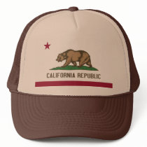 Hat with Flag of  California State - USA