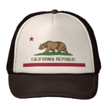 Hat with Flag of  California State - USA
