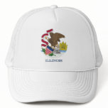 Hat with Flag of  Illinois State - USA