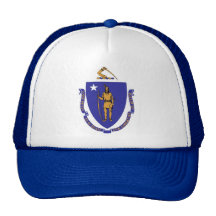 Hat with Flag of Massachusetts State - USA
