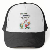 Hat with funny church sayings by psnyder62546 Hat with funny church sayings