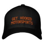 Hat with "GET HOOKED MOTORSPORTS" design Embroidered Baseball Cap