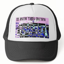 hat with "ii rUn diS tOWN" and drawing by maryalexa_07 hat with "ii rUn diS tOWN" and drawing