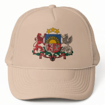 Hat with Latvian coat of arms