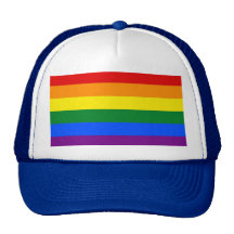 Hat with LGBT Rainbow Flag