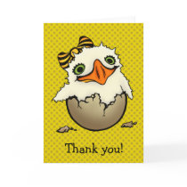 Hatched baby chicken card