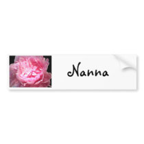 Hatched Pink Peony Bumper Stickers