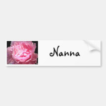 Hatched Pink Peony Bumper Stickers