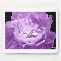 Hatched Purple Peony Mousepad