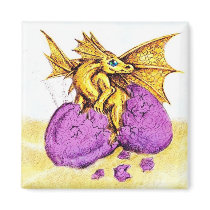 Hatching Bronze Dragon Magnet by ArolosArt Hatching Bronze Dragon Magnet
