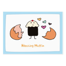 Hatching Muffin - Notecards business cards by MuffinMadness Hatching Muffin - Notecards business cards