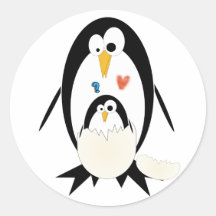 Hatching Penguin Stickers