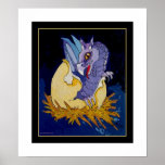 Hatching Purple Dragon posters